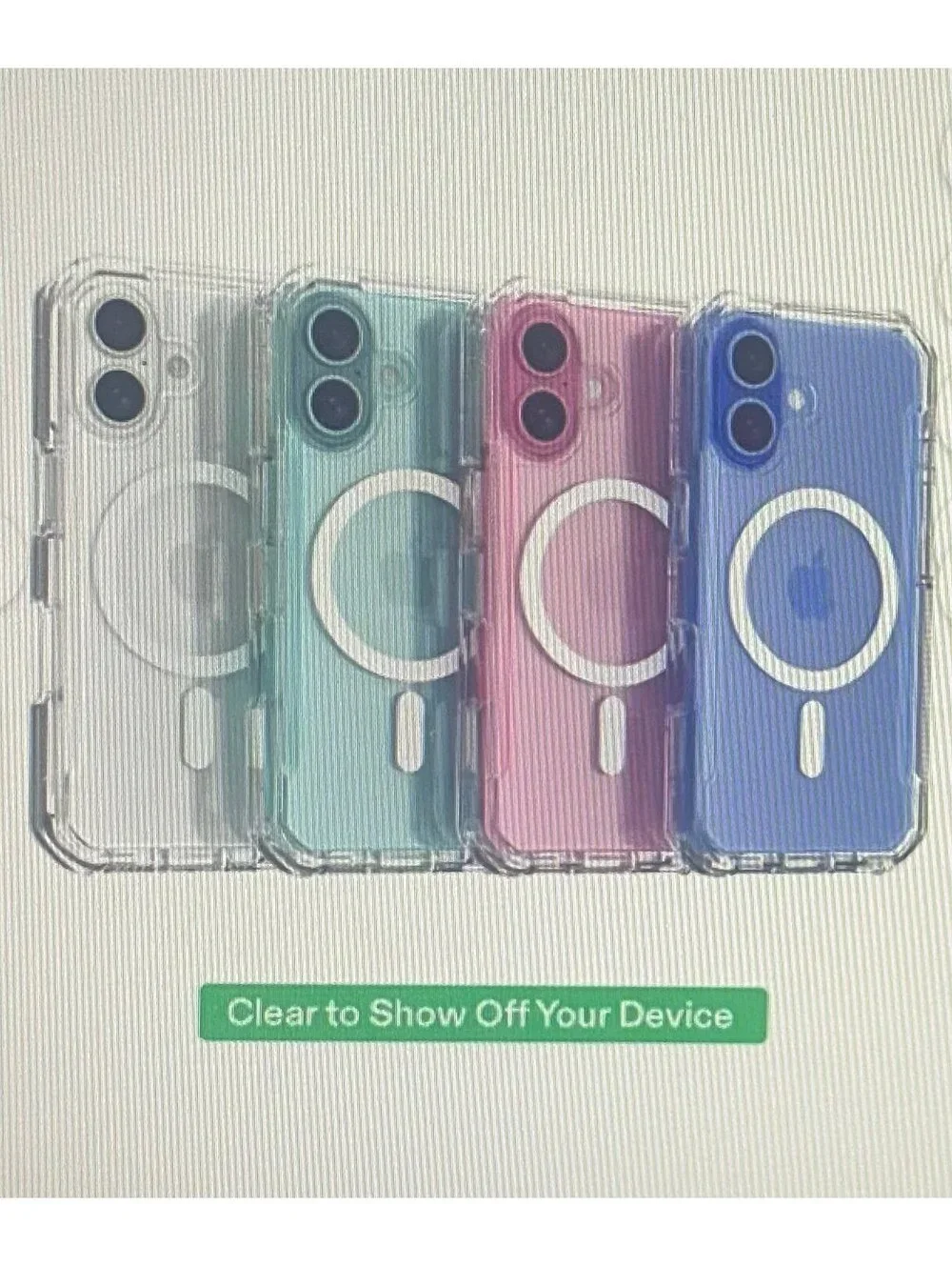 Onn Rugged Case for iPhone 16 Clear